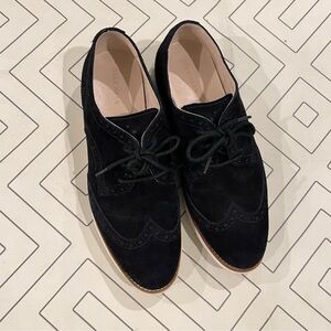 Cole Haan Black Suede “LunarGrand” Wingtip Oxford Sneakers/Shoes. Sz 8C